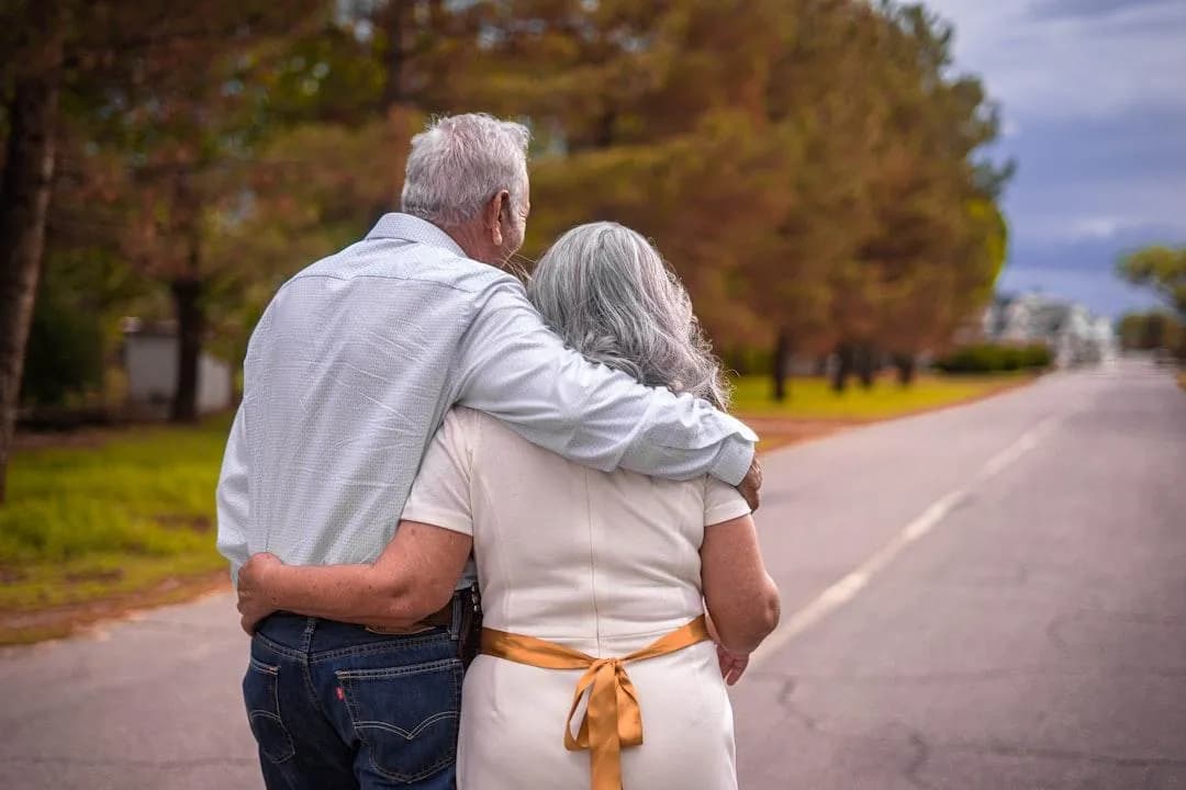 Elderly couple enjoying life with better hearing