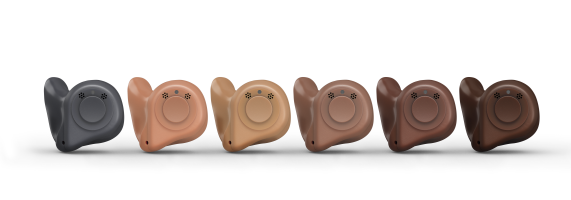 ReSound in-the-canal (ITC) custom hearing aids in six colors